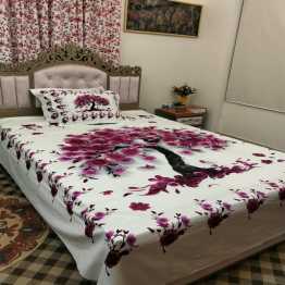 Print Bed Sheet with 2 Pillow Covers