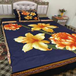 Print Bed Sheet with 2 Pillow Covers