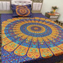 Print Bed Sheet with 2 Pillow Covers