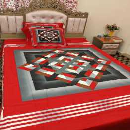 Print Bed Sheet with 2 Pillow Covers