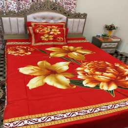 Print Bed Sheet with 2 Pillow Covers